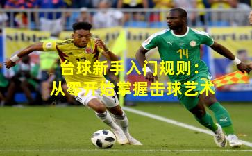 台球新手入门规则：从零开始掌握击球艺术